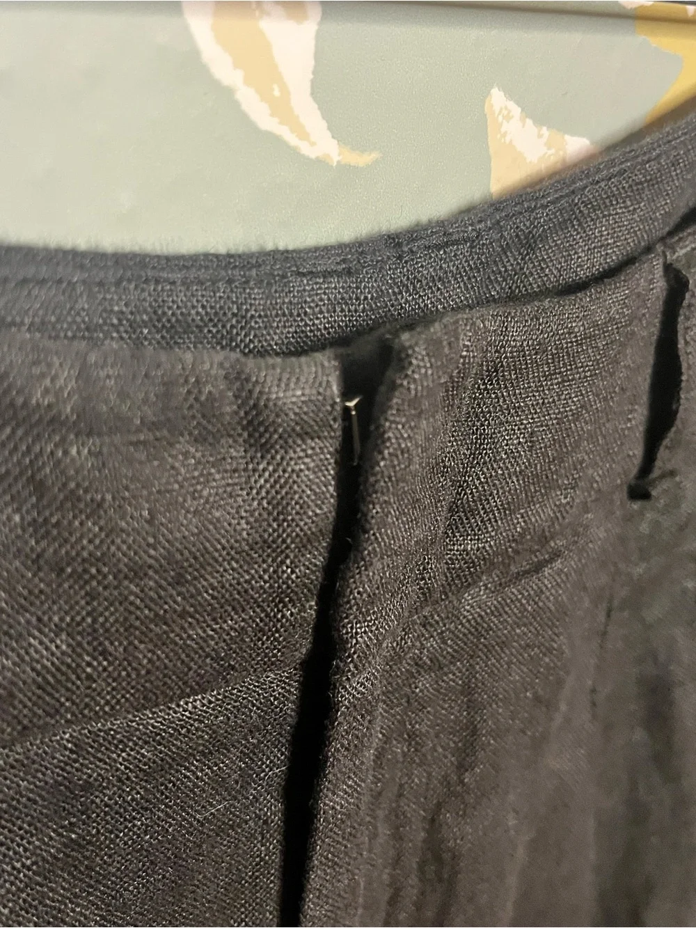 Free People Black Linen Shorts - Size 6 - Picture 6 of 8